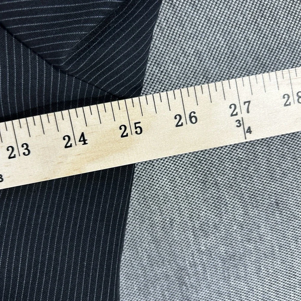 Lauren Ralph Lauren Suit Jacket Mens 48L Wool Navy‎ Blue Pinstripe Businesscore